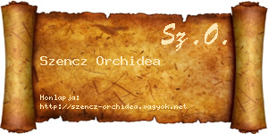 Szencz Orchidea névjegykártya